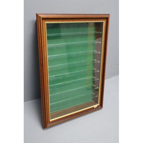 357 - Wood Cased Collectors Display Cabinet with 9 Glass Shelves (28