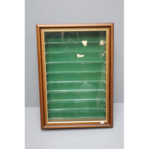 357 - Wood Cased Collectors Display Cabinet with 9 Glass Shelves (28