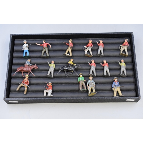 181 - Selection of Vintage Die-Cast Metal Cowboy Figures