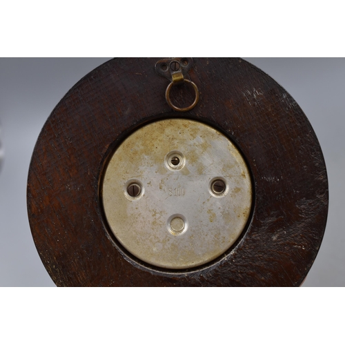 361 - Vintage Wood Cased Wall Mounted Barometer (7