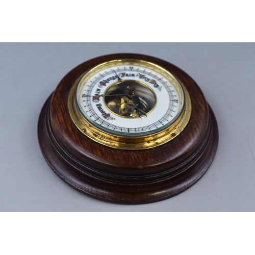 361 - Vintage Wood Cased Wall Mounted Barometer (7