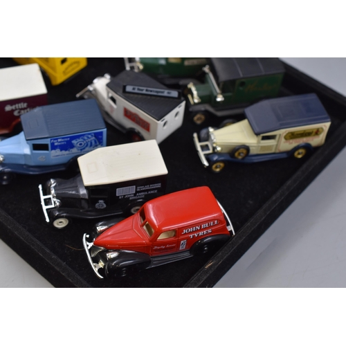 184 - Collection of Unboxed Die-Cast Vintage Model Vehicles Depicting Haulage, Hamleys, Dunlop, Oxydol, HM... 