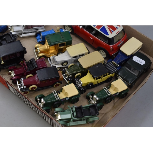 188 - Large Collection of Pre-Owned Die-Cast Model Vehicles, 2001 Mini Cooper, 1962 Volkswagon Microbus, 1... 