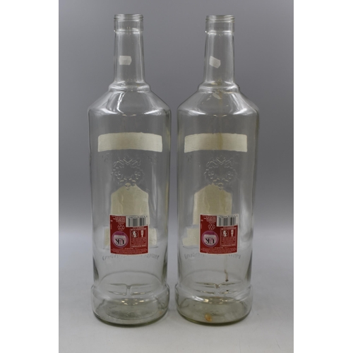 370 - Two Large 3ltr Empty Smirnoff Bottles