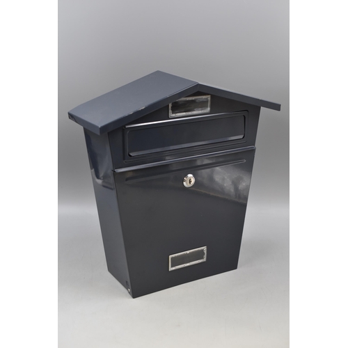 192 - Brand New Metal Powder Coated Mail Box Complete with Keys 14