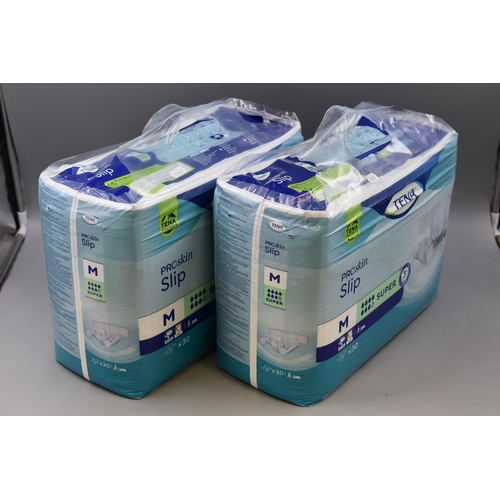 395 - Two Packs of Tena Proskin Slip, Size Medium. Each Pack Contains 30