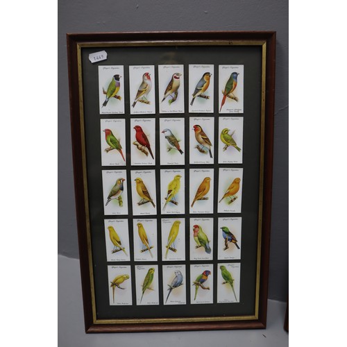 403 - Two Framed and Glazed Cigarette Card Sets. Includes Will's Wild Flowers, And Players Birds. Both App... 