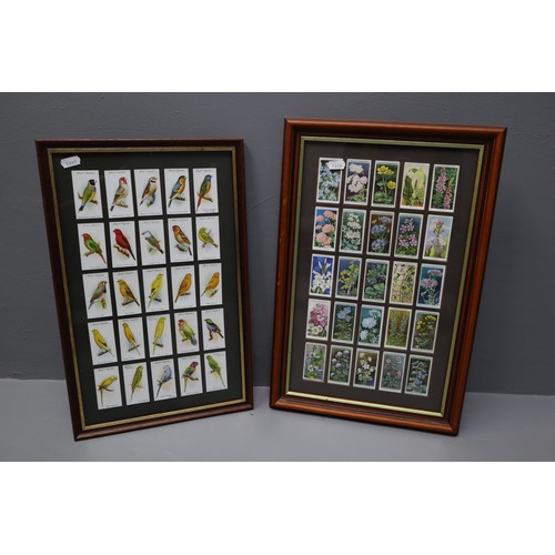 403 - Two Framed and Glazed Cigarette Card Sets. Includes Will's Wild Flowers, And Players Birds. Both App... 