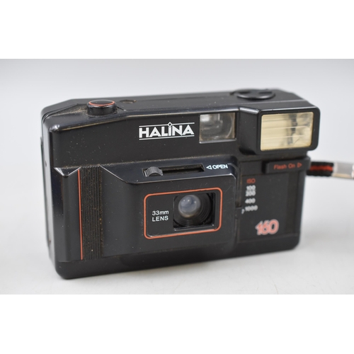 430 - Three Vintage pocket Camera's to include Boxed Halina, Le Clic 108, and a Halina Silhouette Zoom in ... 