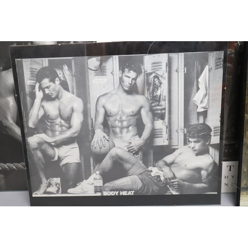 447 - Six Mounted Pictures Displaying Male Models (Largest 24