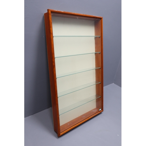 451 - Wood Cased Collectors Display Cabinet with 5 Glass Shelves (35