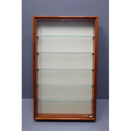 451 - Wood Cased Collectors Display Cabinet with 5 Glass Shelves (35