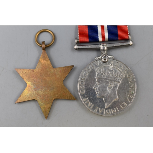 250 - Six WWII Medals. Includes Defence Medal, 39-45 Star, Italy Star, Africa Star, France and Germany Sta... 