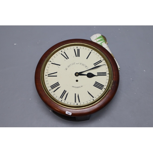 458 - An unusual Victorian mahogany cased wall clock, by James Dann of Wisbech, with twelve-inch circular ... 