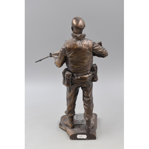 256 - Bronzed Figure of Soldier From the Northern Ireland Light Infantry (13