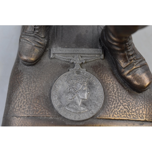 256 - Bronzed Figure of Soldier From the Northern Ireland Light Infantry (13