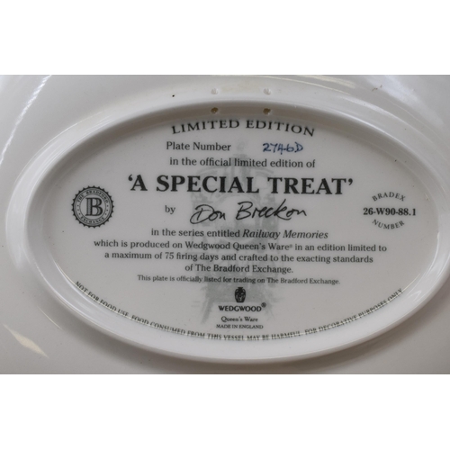 278 - Wedgwood Limited Edition A Special Treat Collectors Plate by Don Breckon complete with Certificate o... 