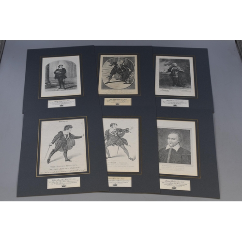 477 - Collection of Framed Reprints Depicting Scenes of Actors from The Royal Shakespere Theater Play Haml... 