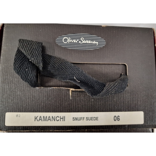 482 - Boxed Pair of Oliver Sweeney Snuff Suede Kamanchi Shoes.