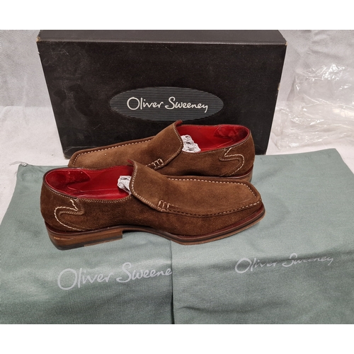 482 - Boxed Pair of Oliver Sweeney Snuff Suede Kamanchi Shoes.