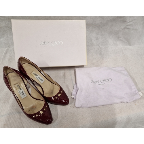 483 - Boxed Pair of Jimmy Choo Ladies Shoes. Euro Size 36 With Shoe Bag.