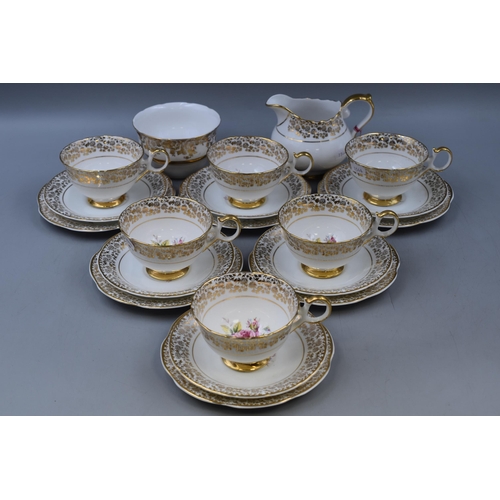 299 - Lubern Fine Bone China 22 kt Gold 20 Piece Tea Set