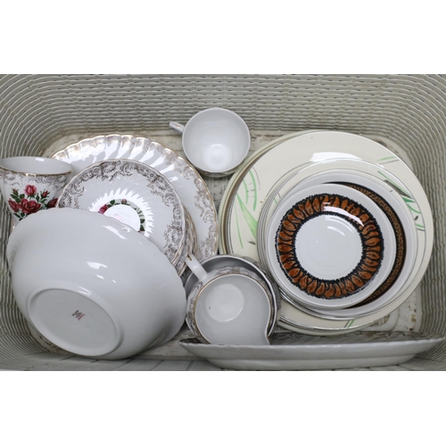 491 - Three Boxes Containing a Large Selection of Plates and Bowls. Includes Porcelite and Charm