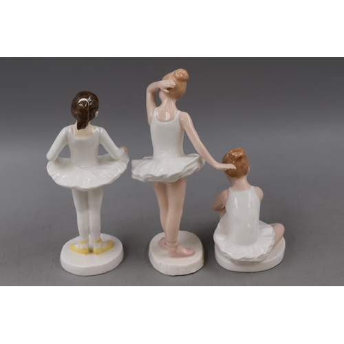 311 - Three Royal Doulton Ballerina Figures, includes 