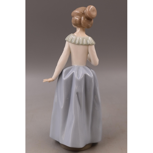 317 - Nao by Lladro Figure of Lady with Fan (Approx. 9.5”)