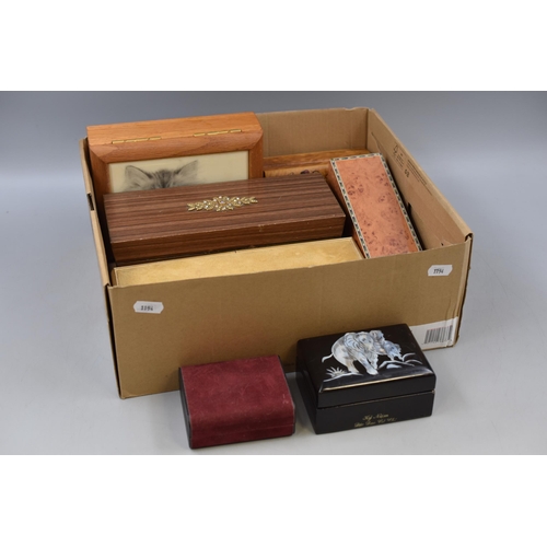 534 - Selection of Jewellery Boxes and Trinket Boxes including Musical