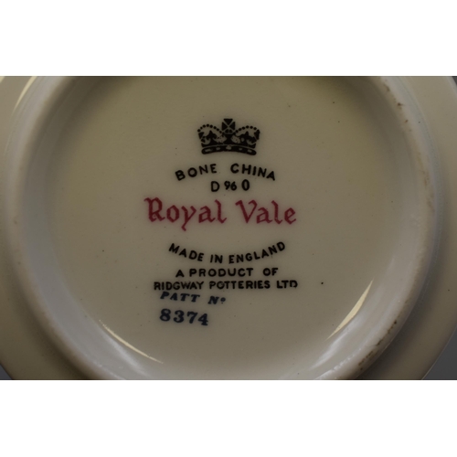 327 - A Set of Five Royal Vale Trios (Dated 1955-1964), All Pattern 8374