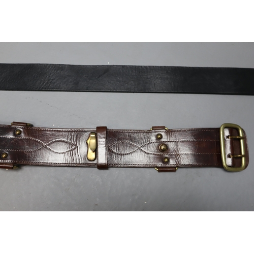 814 - Mixed Selection of Large Belts to include Three Kilt Belts