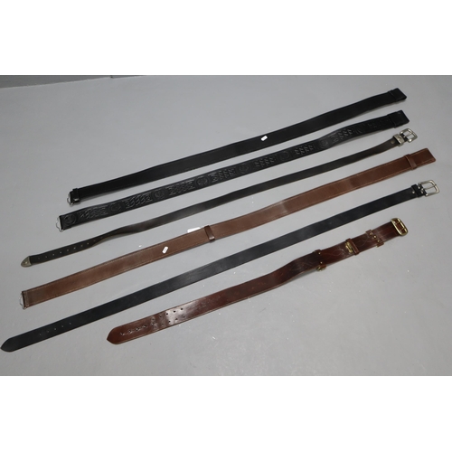 814 - Mixed Selection of Large Belts to include Three Kilt Belts