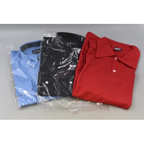 831 - Three New Shirts in sizes XXL, Large and Large