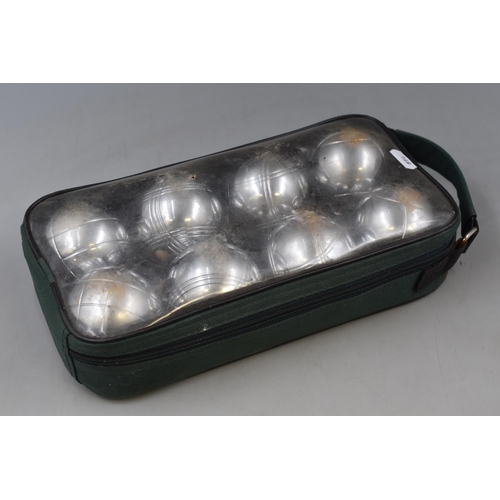 846 - Set Of Steel French Boules with Jack in Storage Case