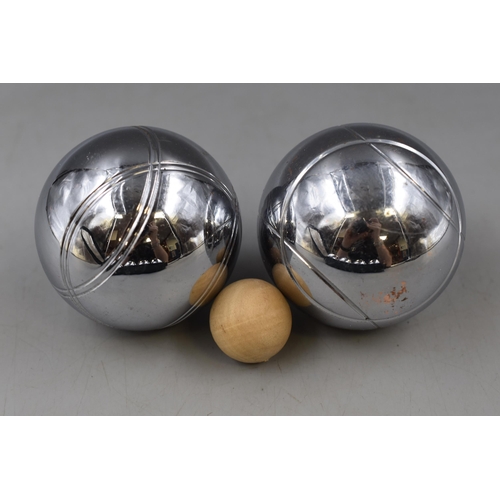 846 - Set Of Steel French Boules with Jack in Storage Case