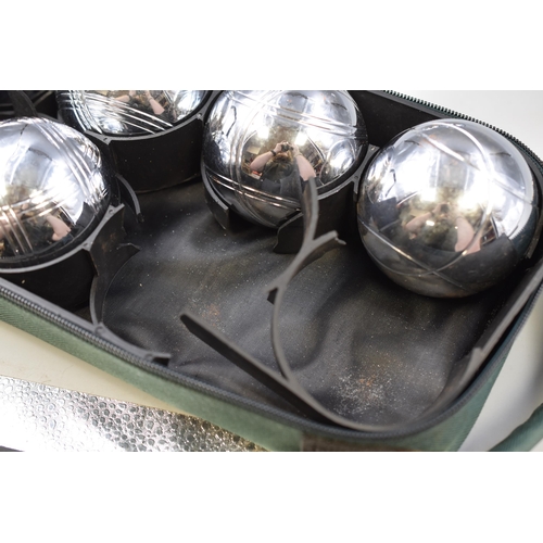 846 - Set Of Steel French Boules with Jack in Storage Case