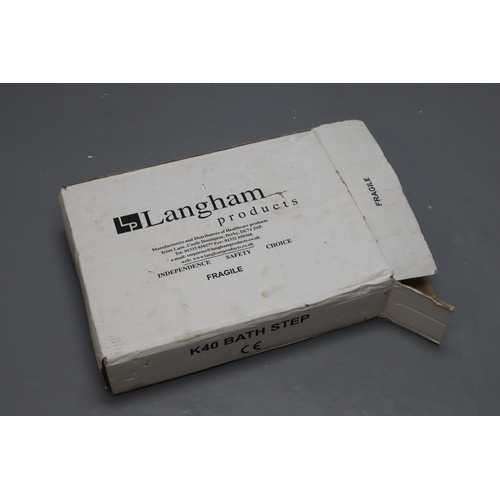 847 - Langham products K40 stackable Step / bath step, boxed in as new condition.