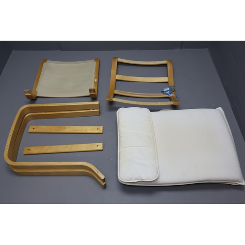 852 - A 1990's Ikea Poang Chair, With Removable Cushion. Comes Flat Packed, But Easy Assembly