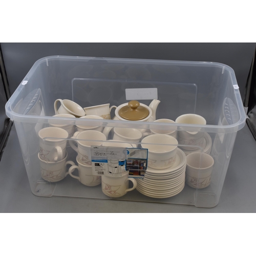 867 - Bilstons 42 Piece Ceramic Tea Set, To Include Tea Pot, Cups, Saucers, Side Plates, Milk/Cream Jug an... 