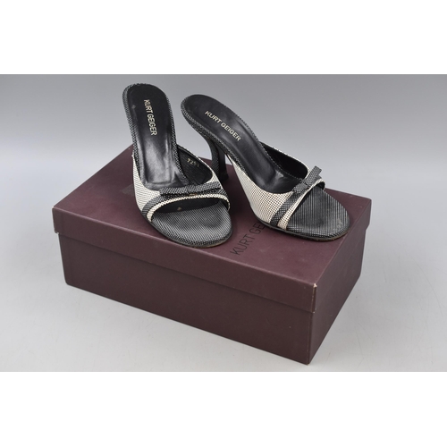 798 - Boxed Kurt Geiger Size 4.5 Ladies Shoes With Original Receipt.