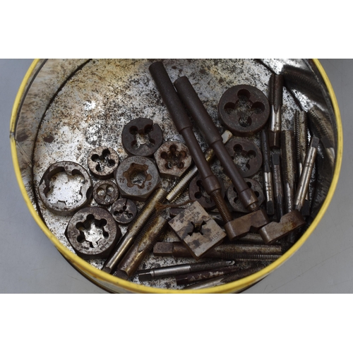 801 - Large Mixed Lot of two tubs with Vintage Tap and Die's in Various Sizes