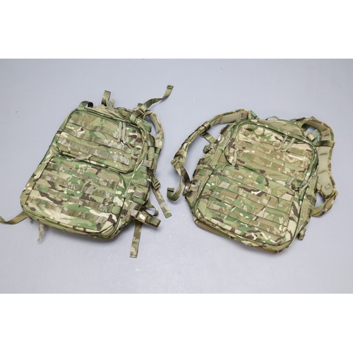 713 - Two Large Camouflage Military DCC Daysack Rucksack Bags. Good quality heavy duty bags with plenty of... 