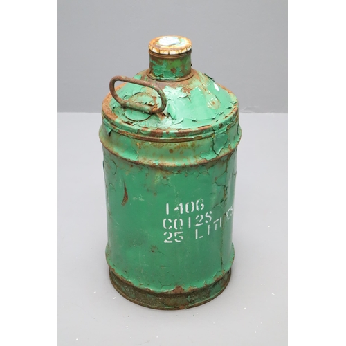 735 - Vintage Castrol 25 Litres Gasoline Storage Can with Lid Approx 22