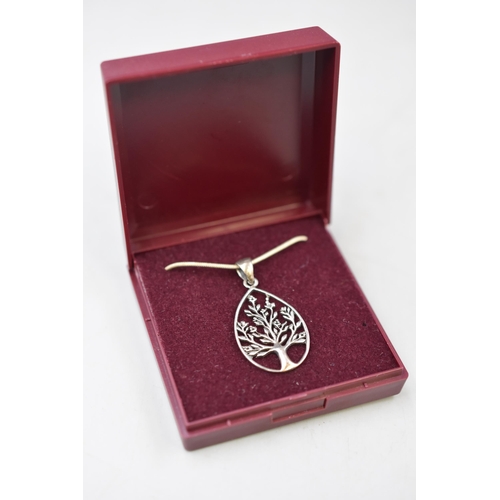 4 - Silver 925 Tree of Life Pendant Necklace Complete with Presentation Box