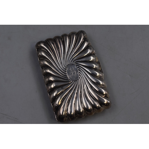 43 - A Victorian Hallmarked Birmingham Silver Deakin & Francis Ltd Cigarette Case, Circa 1897