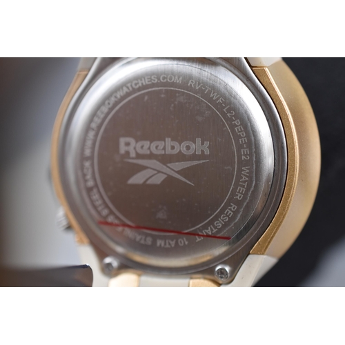 98 - Reebok Watch complete with Case and Paperwork (Working)