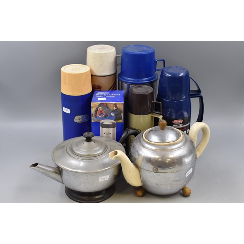 846 - Mixed Selection Including Variety of Thermos Flasks and Silver Plated Kettles