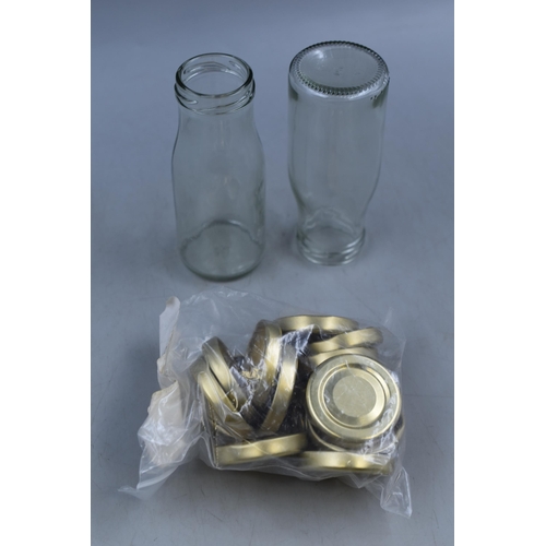 847 - Box of New Glass Storage jars and Lids