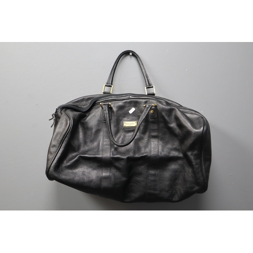 878 - A Pascal Morabito Retro Black Leather Holdall